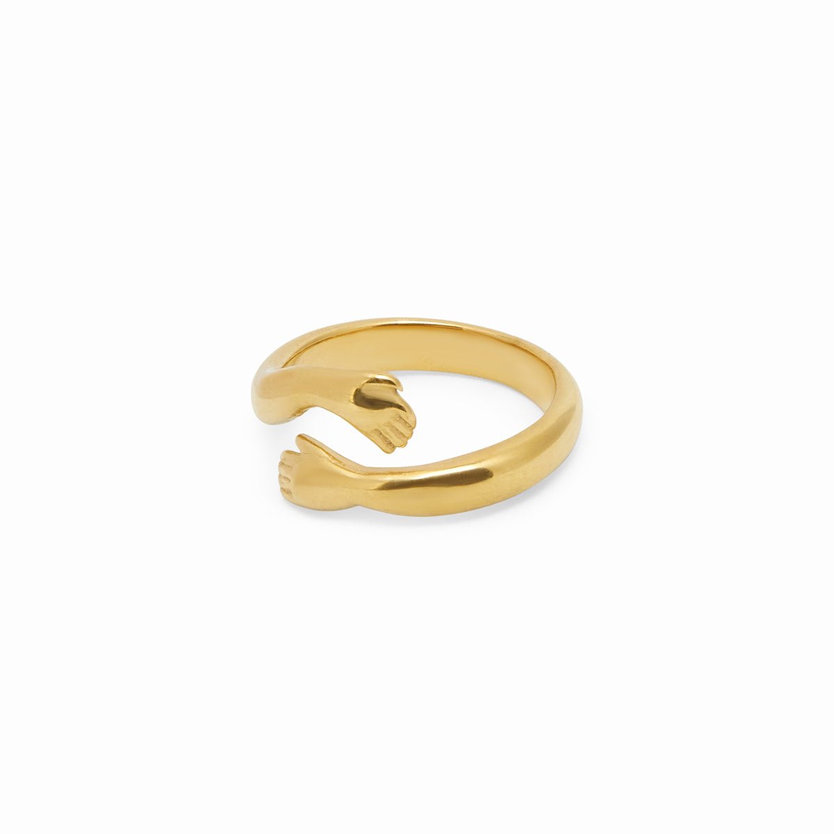 Anillo de abrazo bañado en oro de 18 quilates