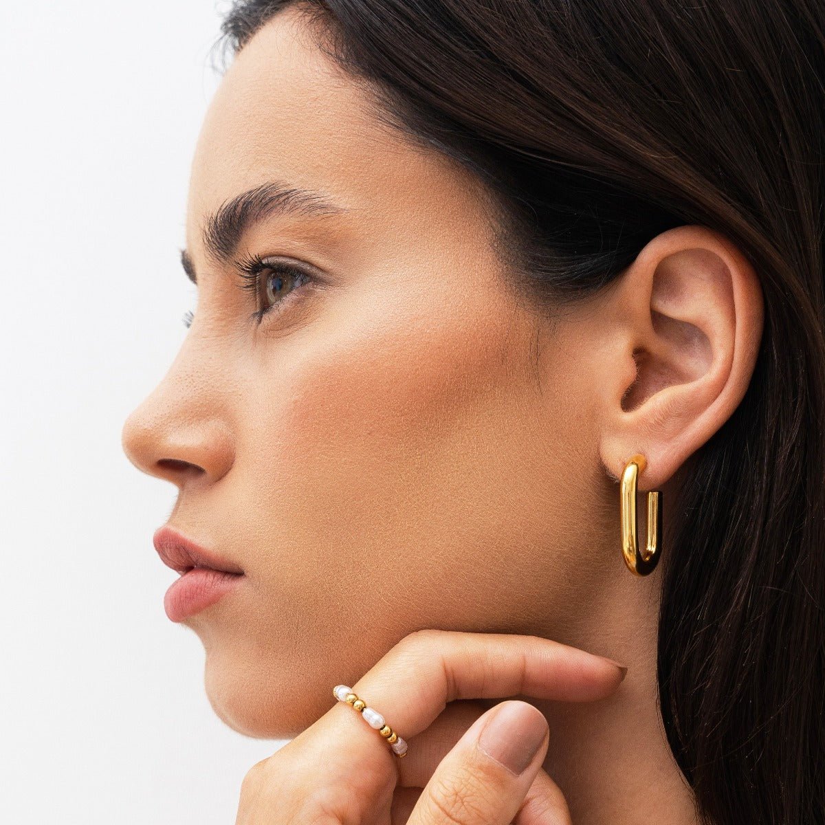 Anillo de Perla para Vestir Chapado en Oro de 18k