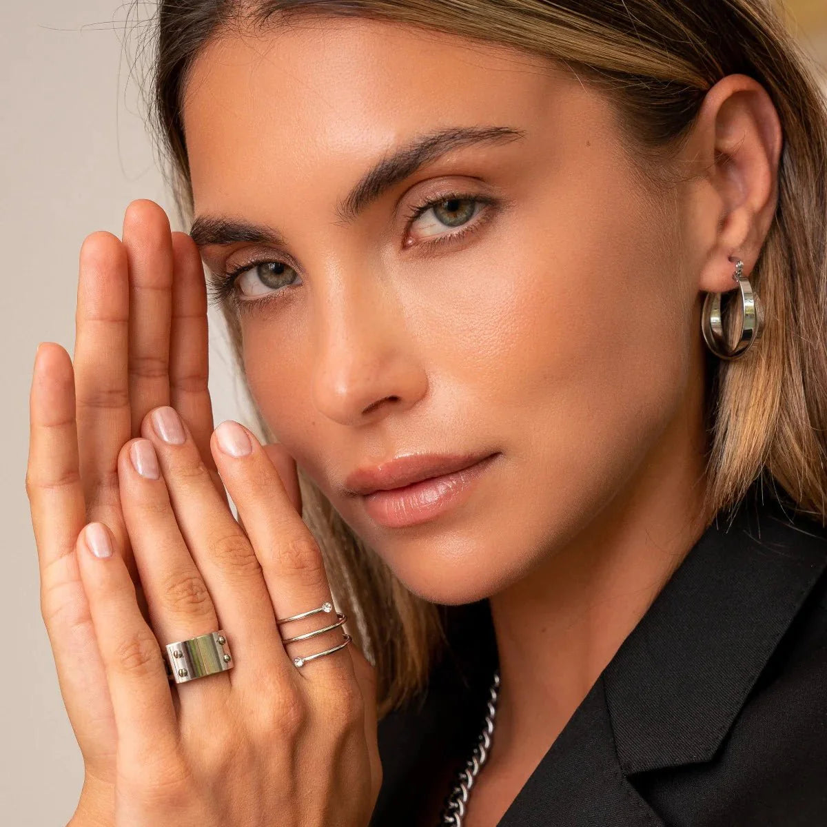 Anillo espiral fino - Plata