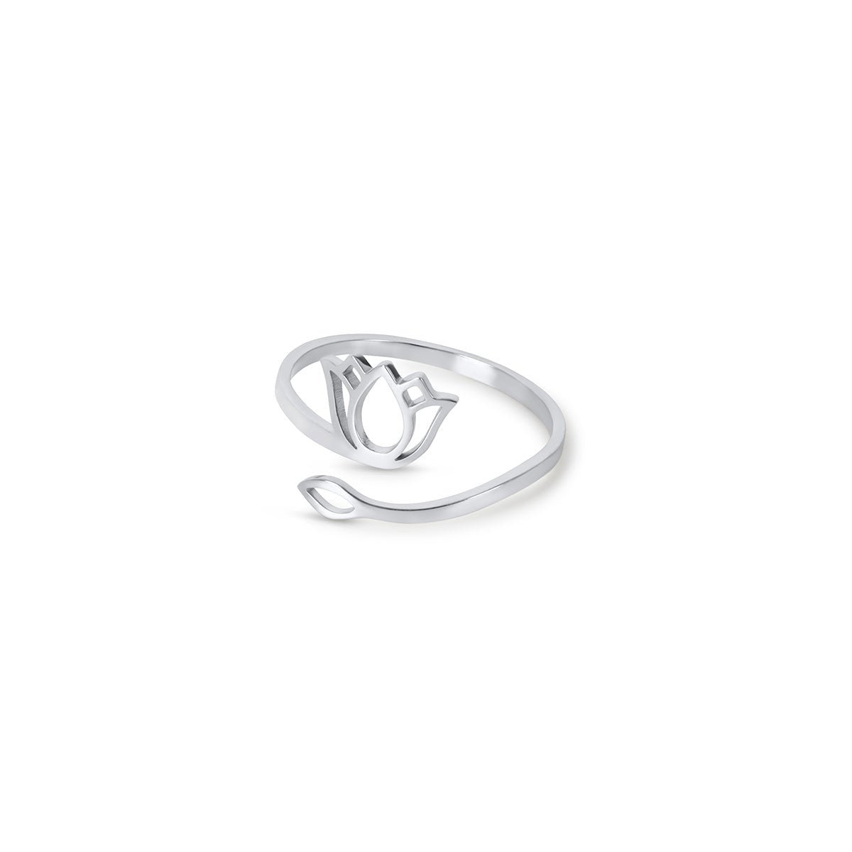 Anillo de flor de loto - Plata