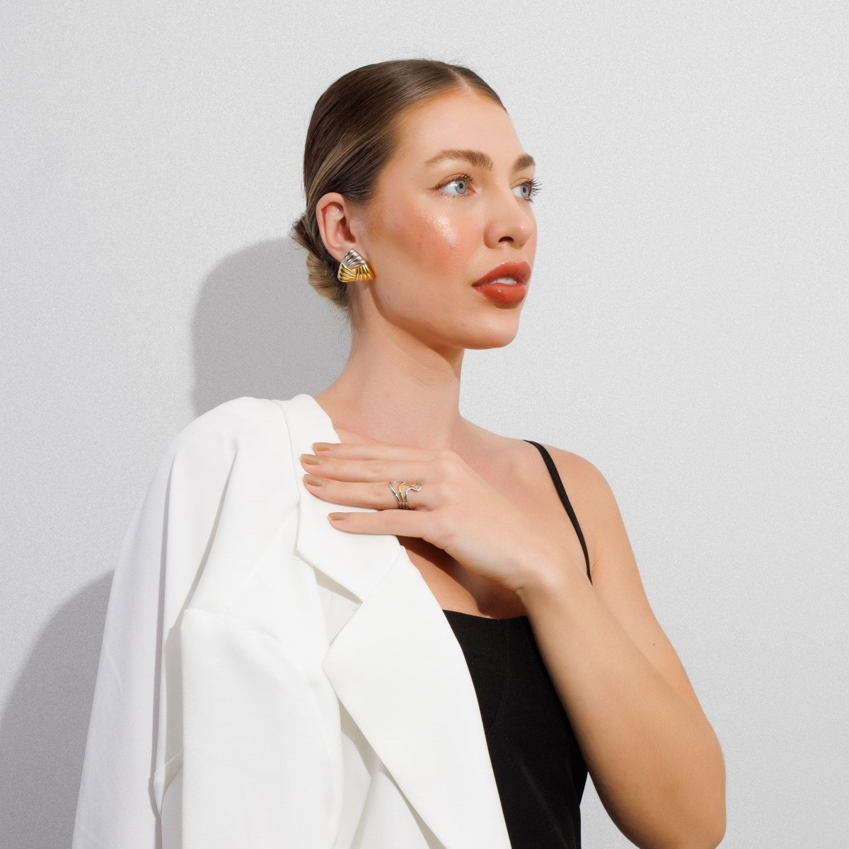 Anillo ajustable Dual Harmony con baño mixto de oro y plata