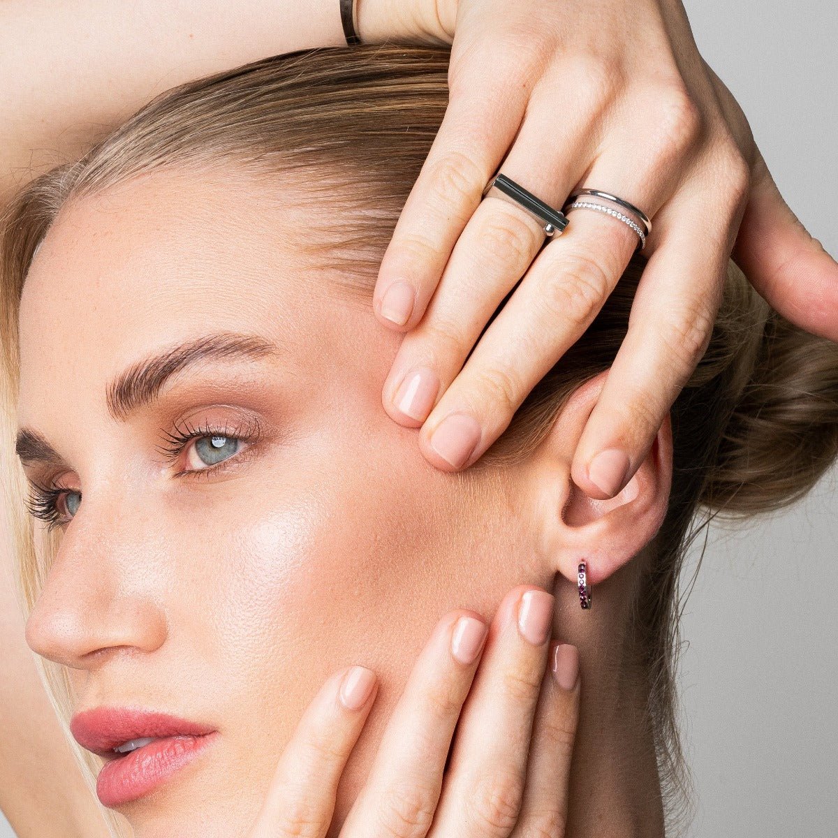 Anillo de tornillo plano - Plata