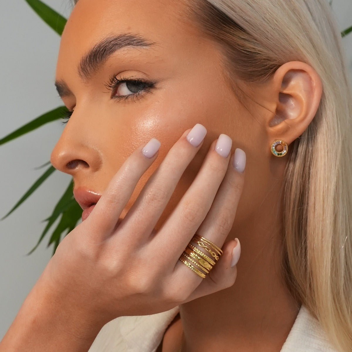 Anillo Royale ajustable bañado en oro de 18 k