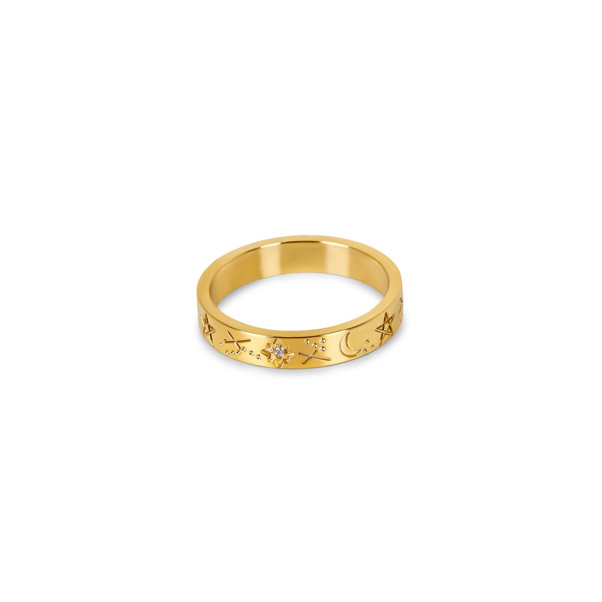 Anillo Sky bañado en oro de 18k