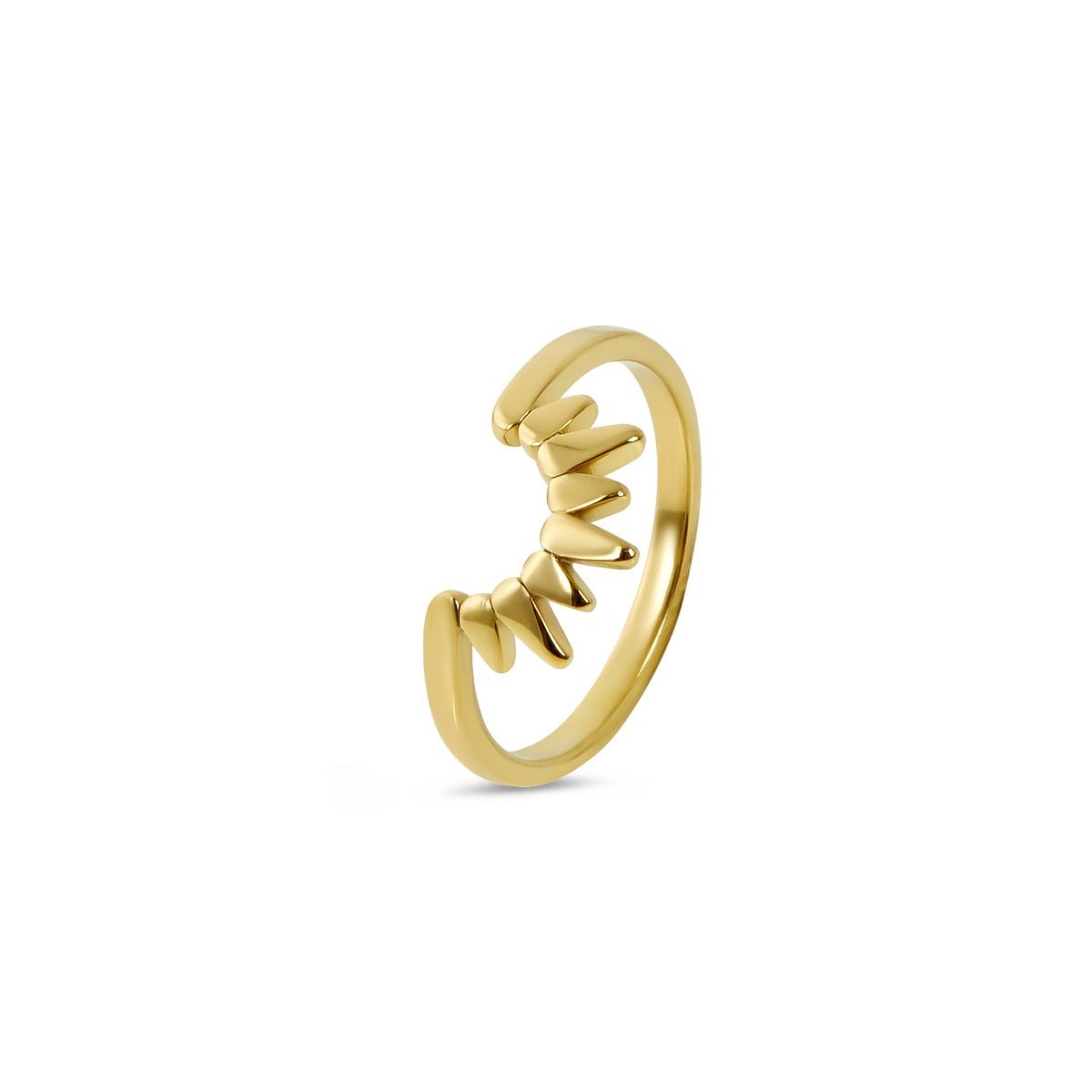 Anillo Sunrise bañado en oro de 18 quilates