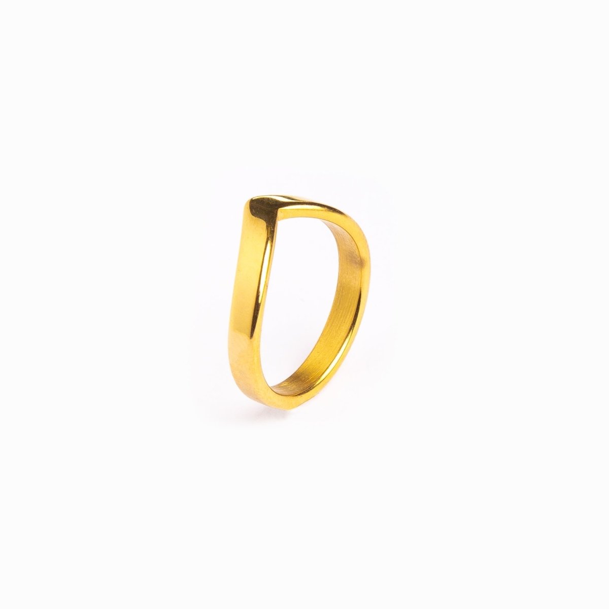 Anillo Trinidad Sencillo Chapado en Oro de 18 K