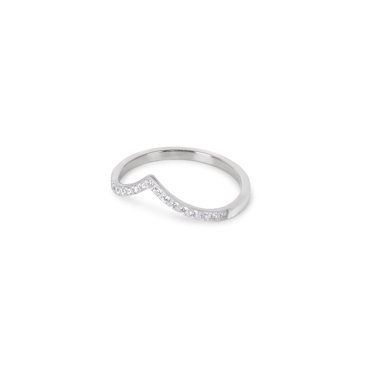 Anillo de circonita Trinity - Plata