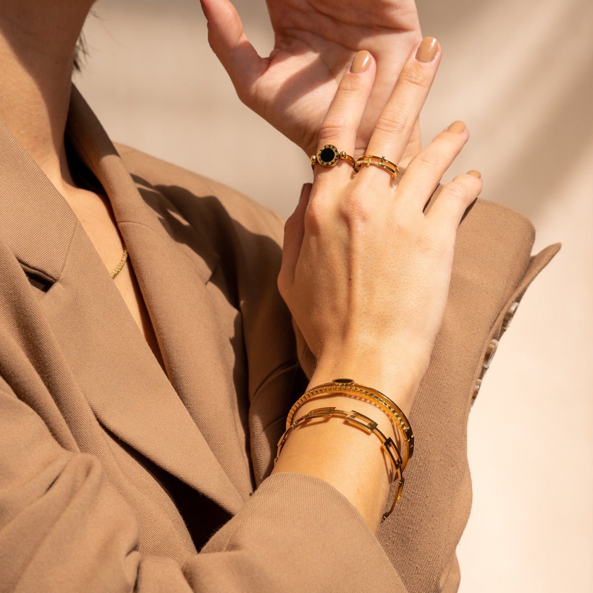 Pulsera Alexandra bañada en oro de 18 quilates