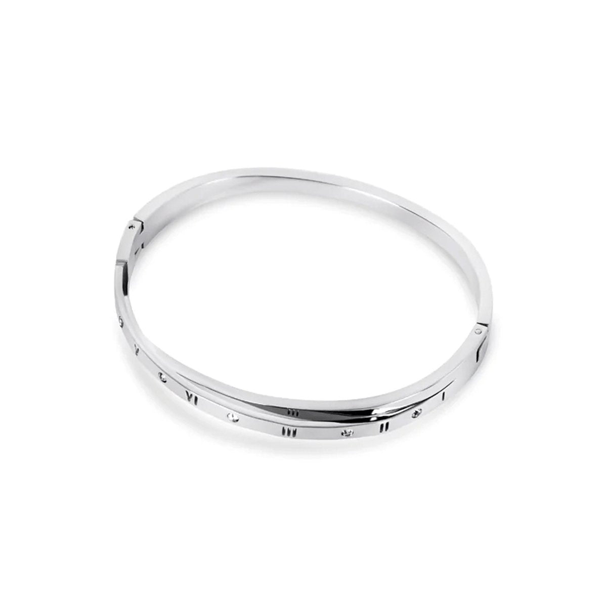 Pulsera de números romanos entrelazados - Plata