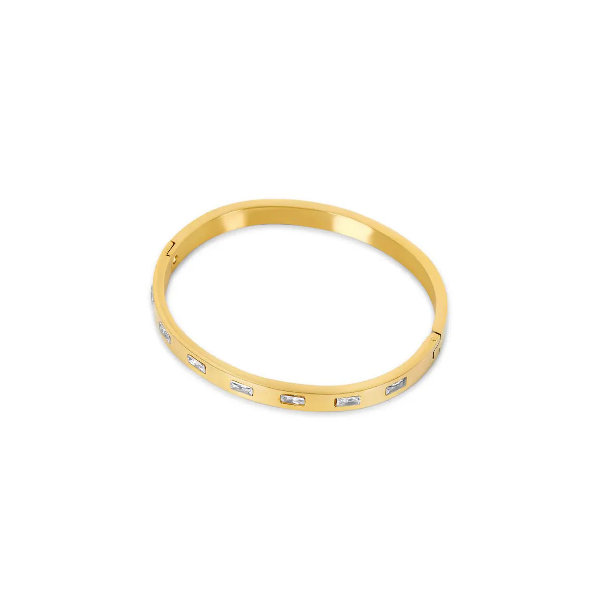 Pulsera tallada bañada en oro de 18k