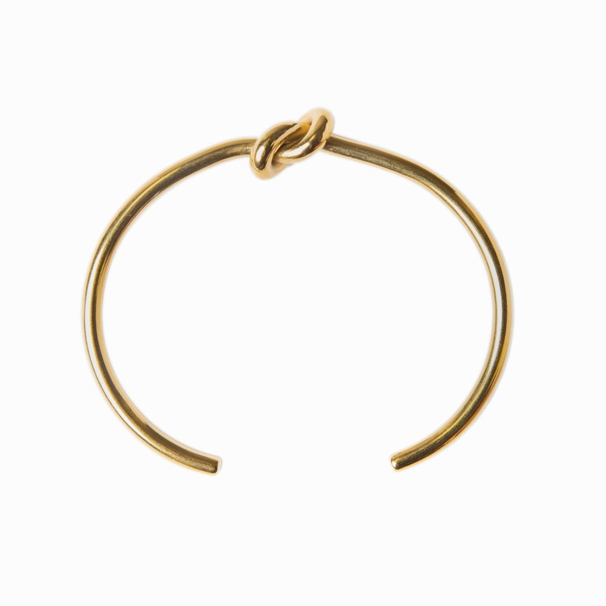Pulsera con Nudo Central Bañada en Oro de 18K