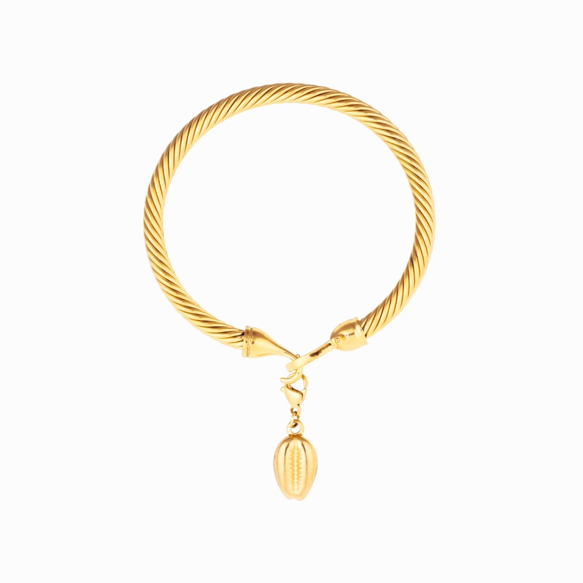 Pulsera de concha Hana bañada en oro de 18 quilates