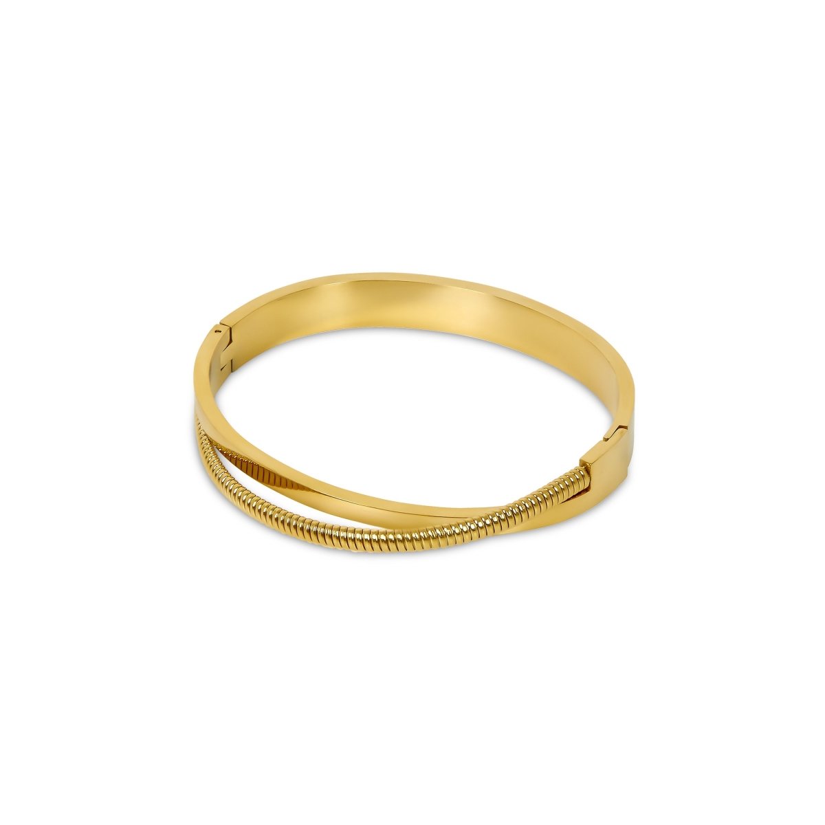 Pulsera Doble Armonía bañada en oro de 18k