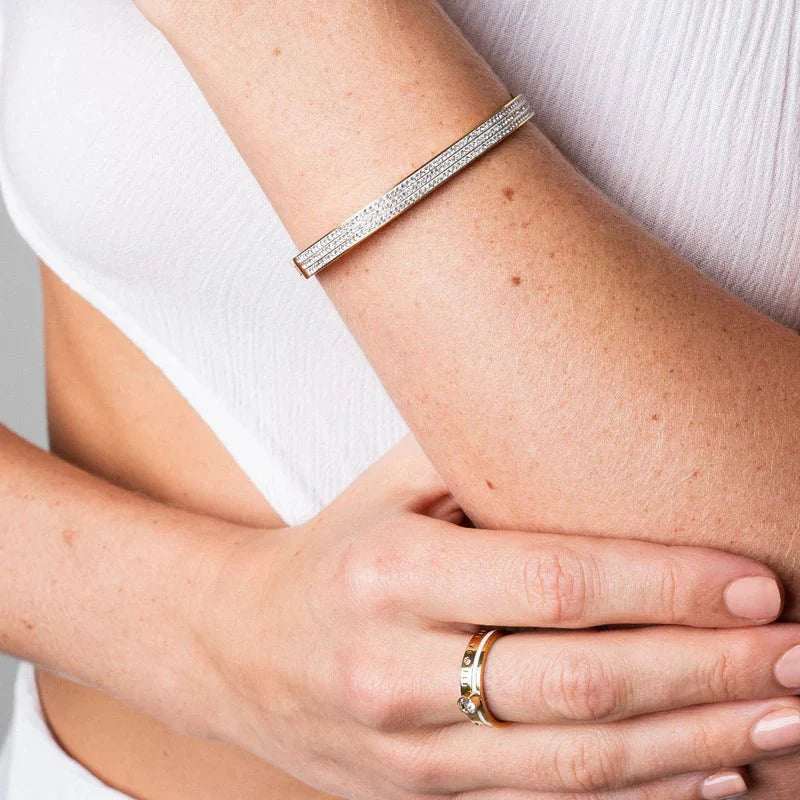 Pulsera de lujo bañada en oro de 18 quilates