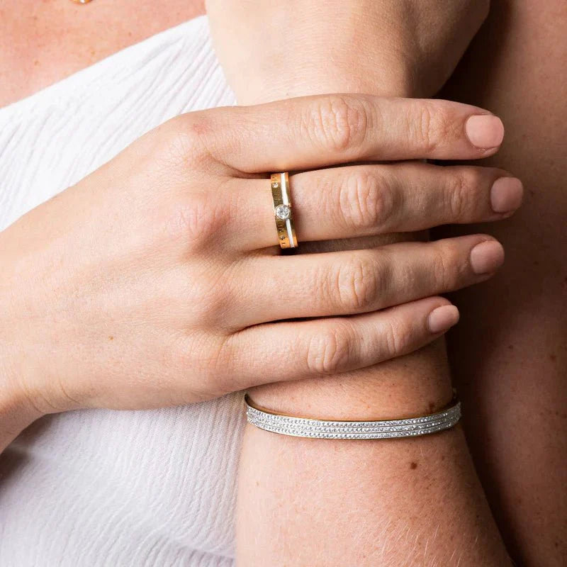 Pulsera de lujo bañada en oro de 18 quilates