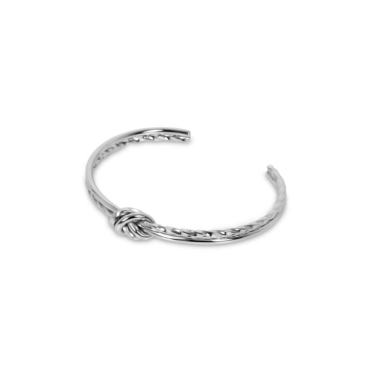 Pulsera de nudo retorcido - Plata
