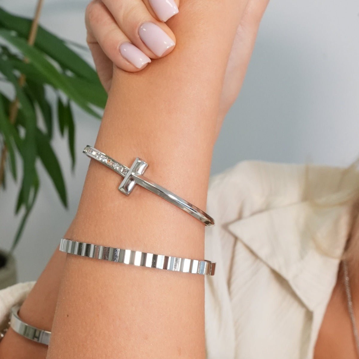 Pulsera T-Bar Elegance - Plata