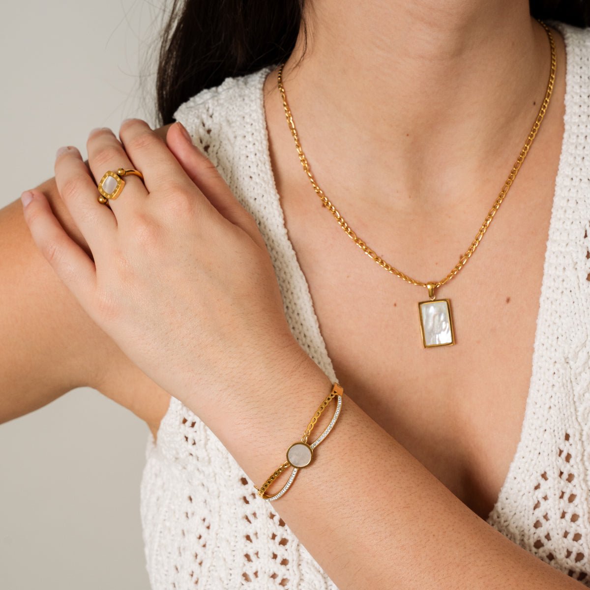 Pulsera Venus bañada en oro de 18k