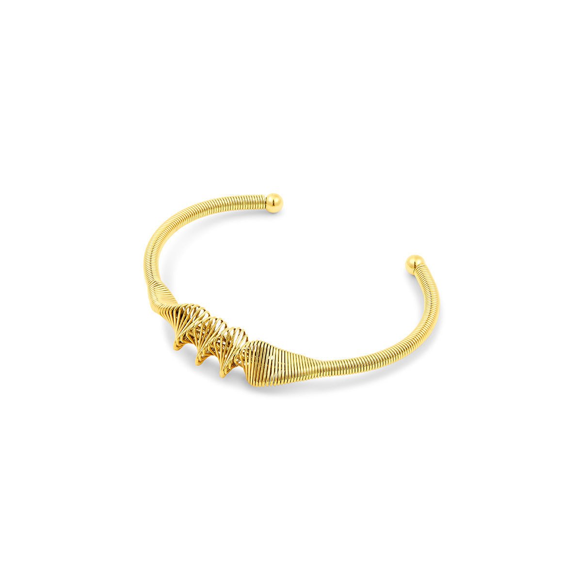 Pulsera Wave bañada en oro de 18 quilates