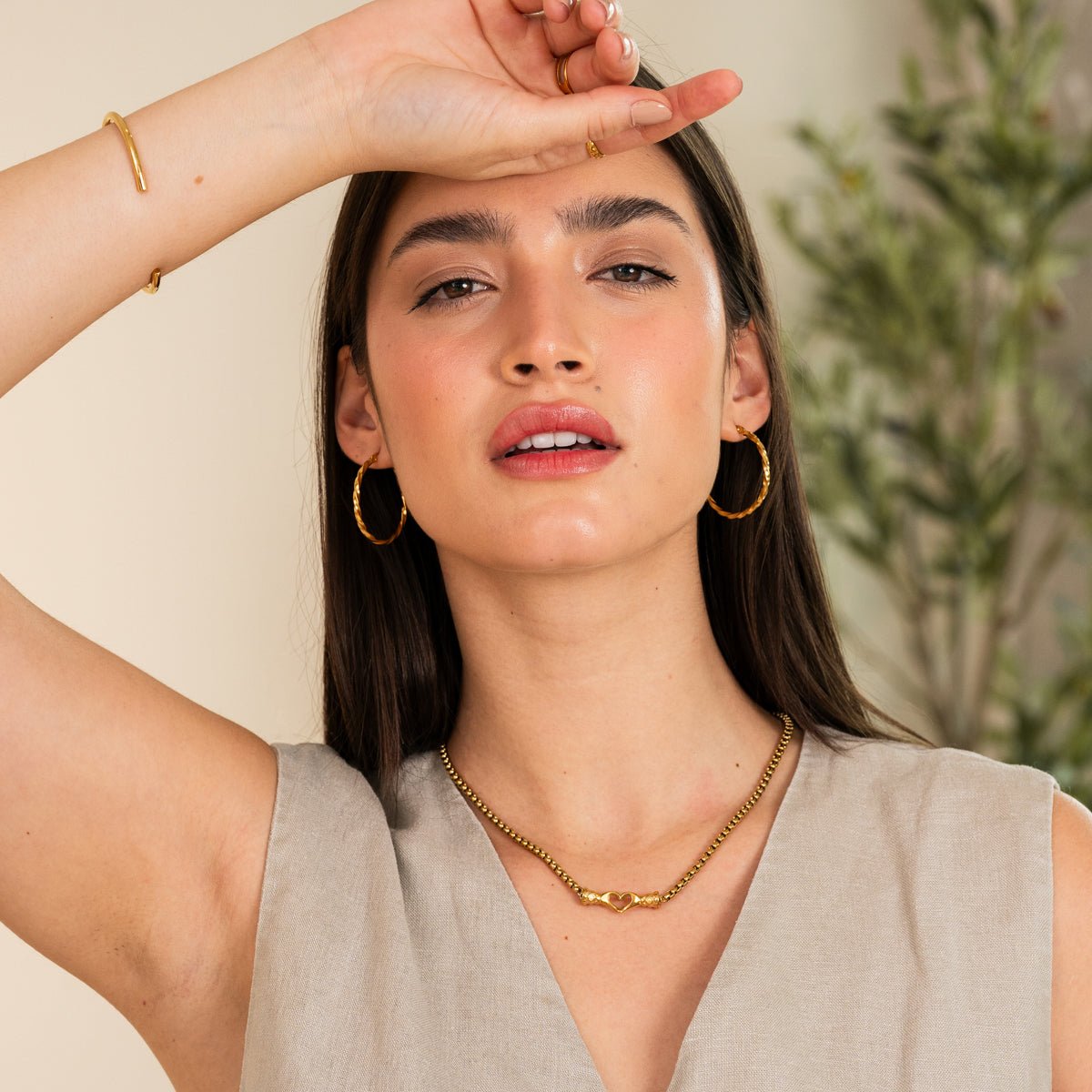 Collar Revyora bañado en oro de 18 quilates