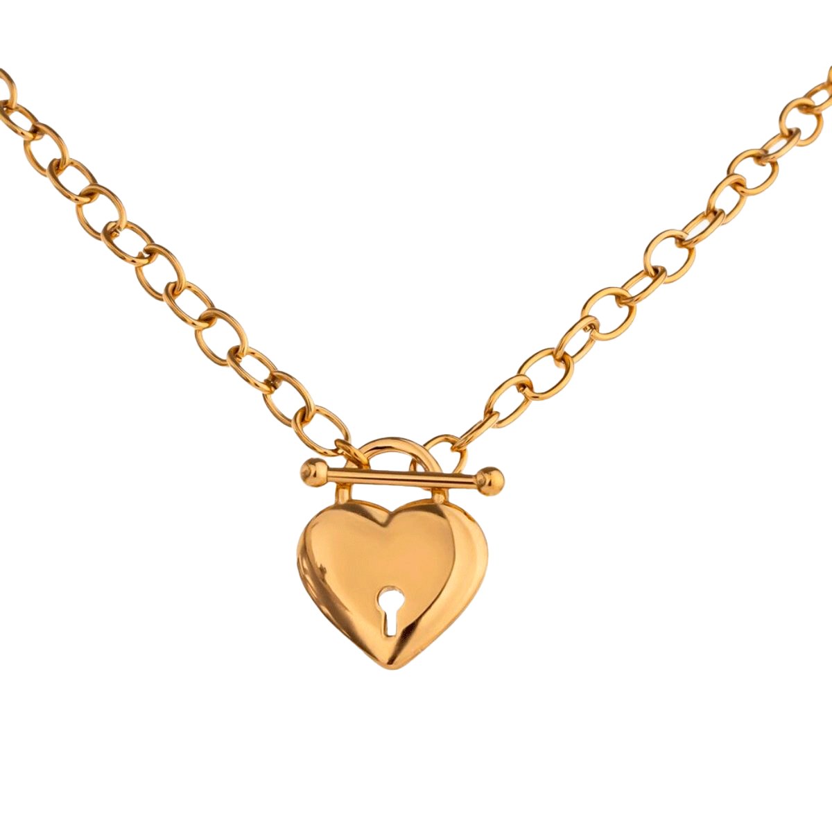 Collar Corazón Amor Eterno Chapado en Oro 18k