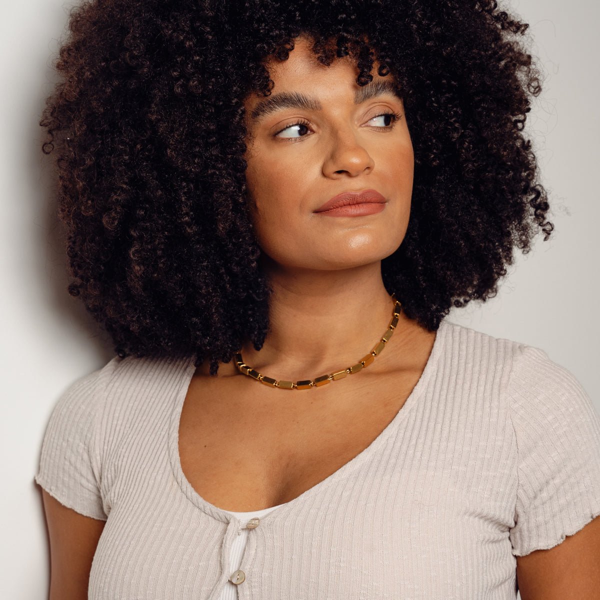 Collar Cora bañado en oro de 18 quilates