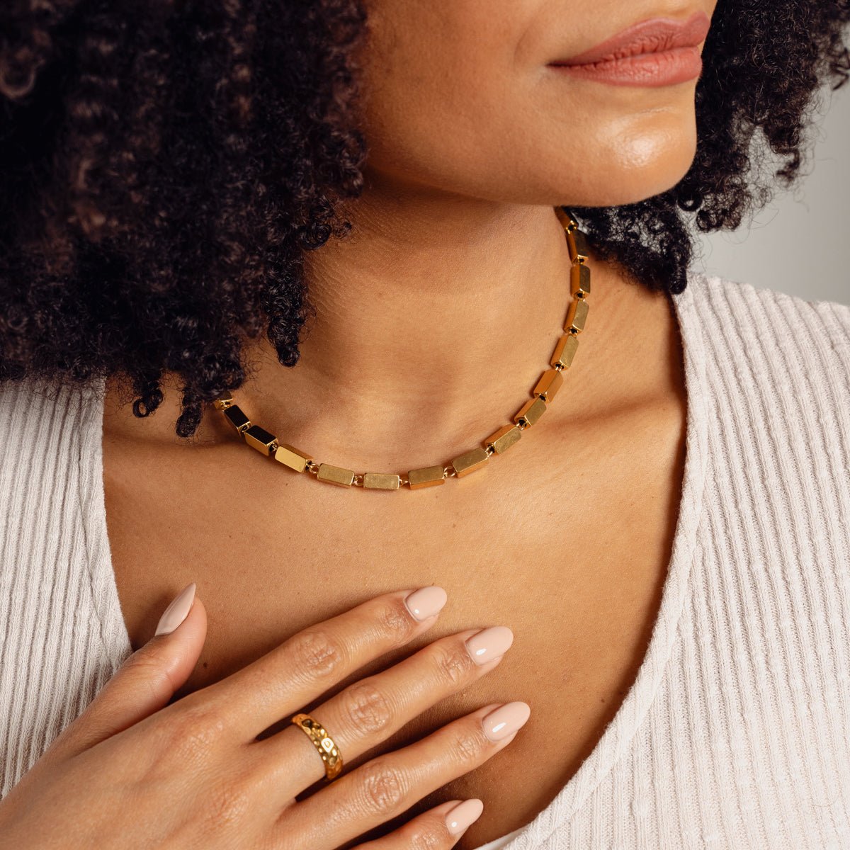 Collar Cora bañado en oro de 18 quilates