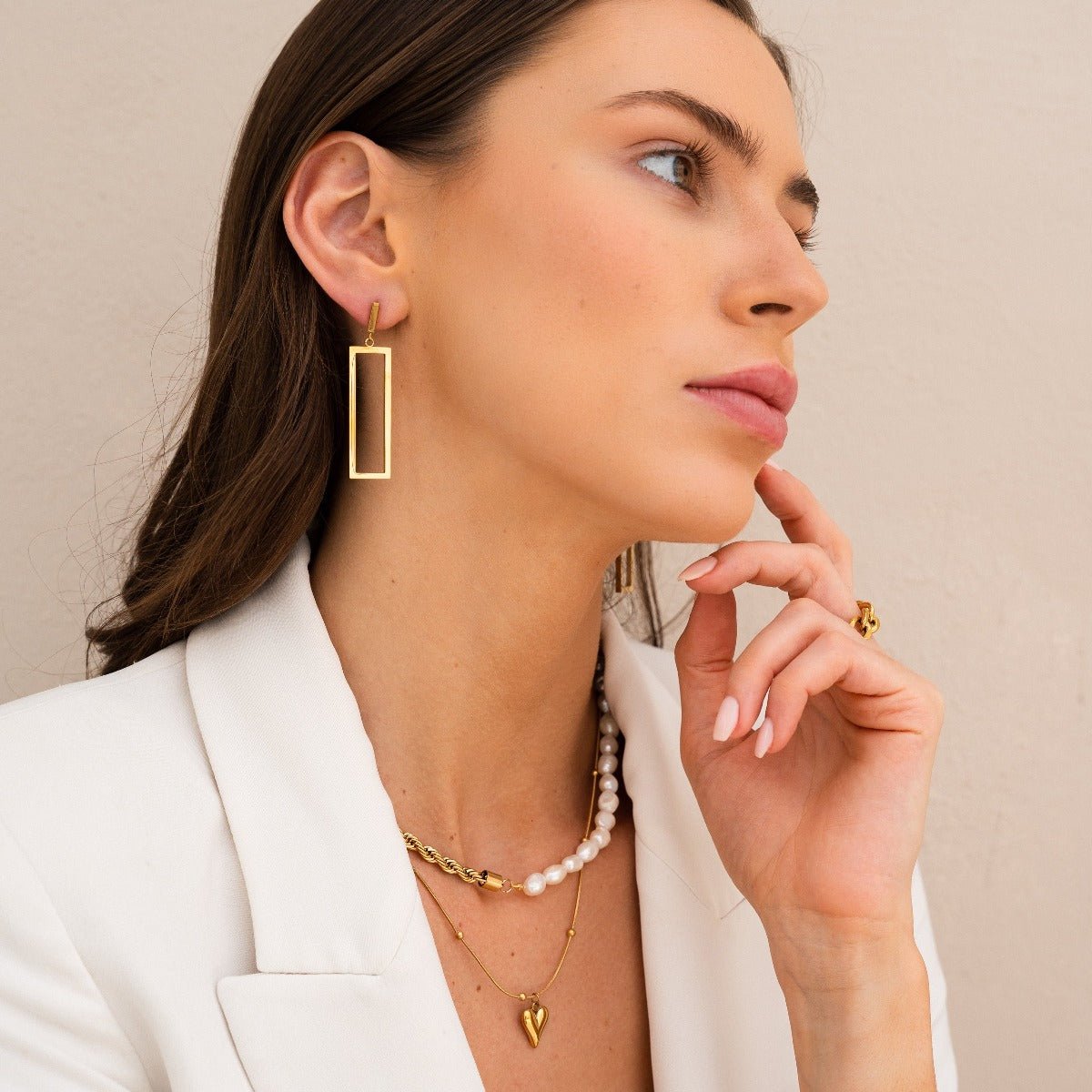 Collar Corazón de Amor y Vida bañado en oro de 18 quilates