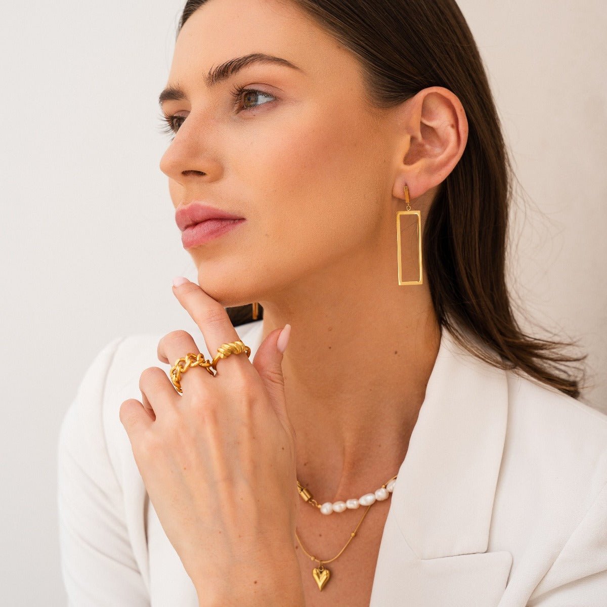 Collar Corazón de Amor y Vida bañado en oro de 18 quilates