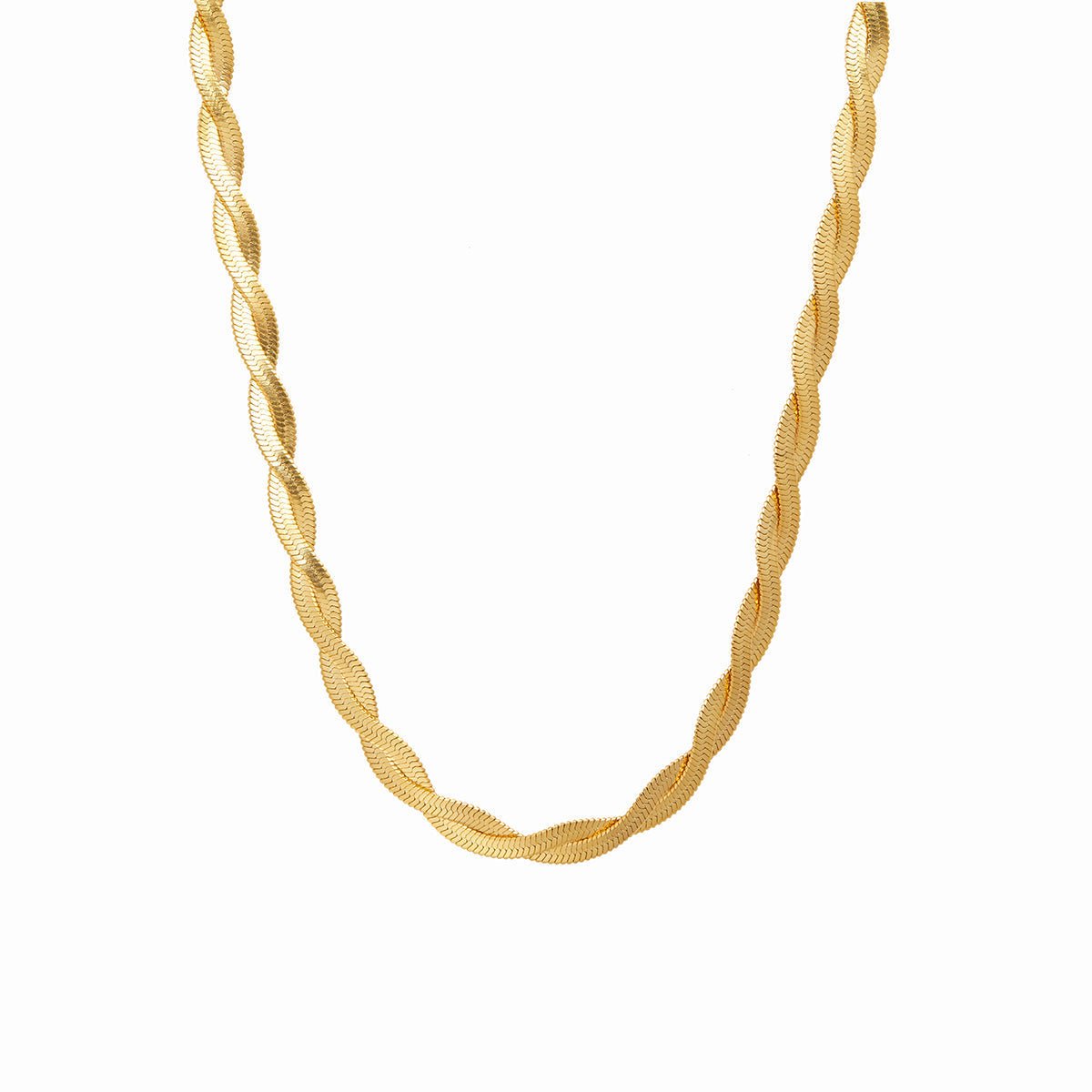 Collar Twist bañado en oro de 18 quilates