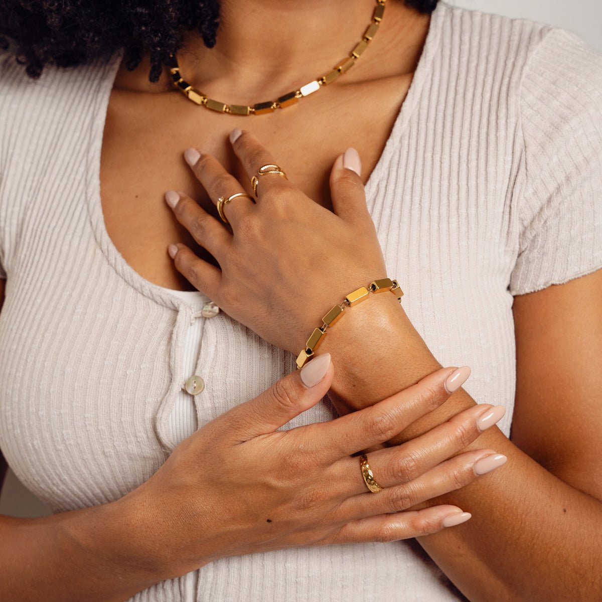 Pulsera Cora bañada en oro de 18k