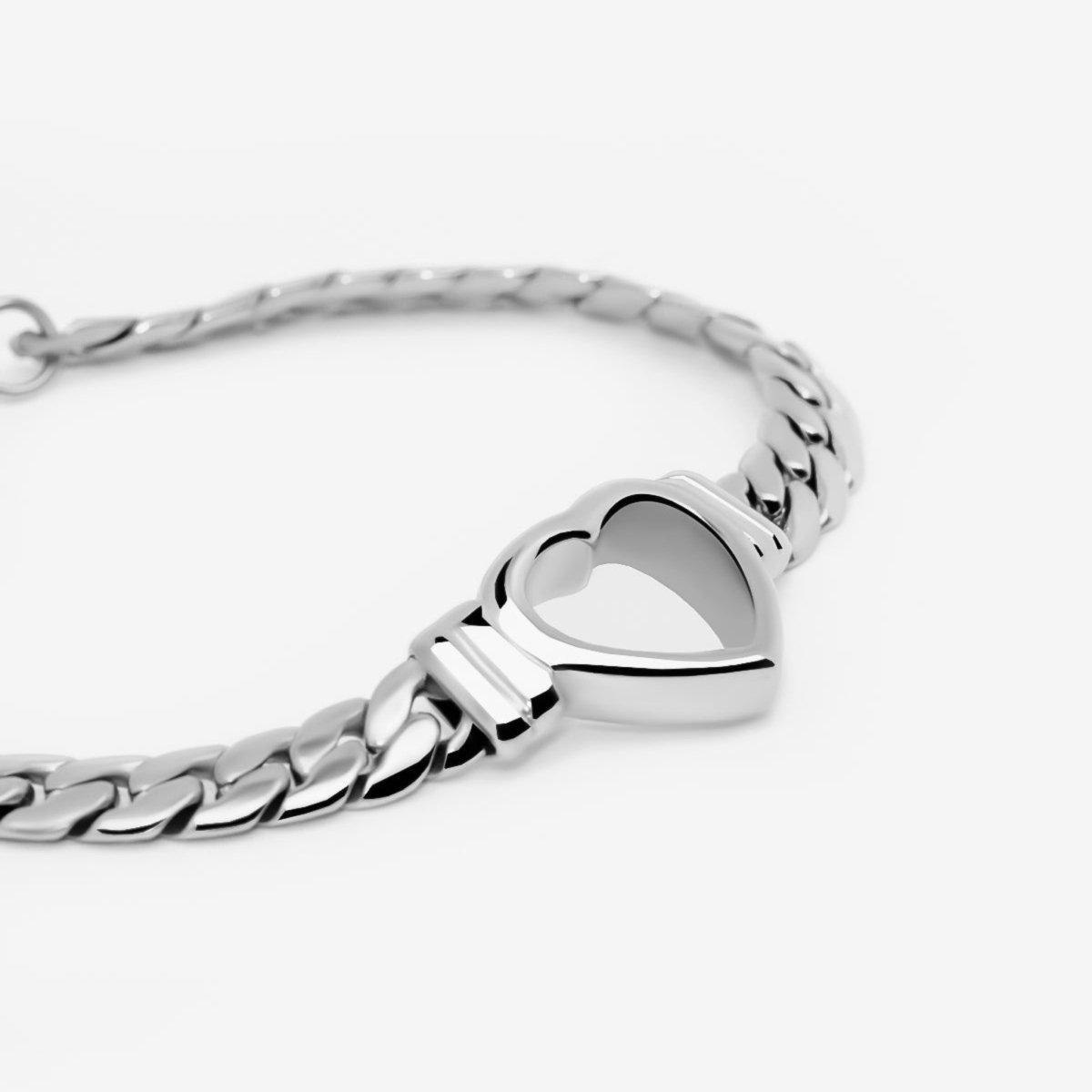 Pulsera minimalista de corazón - Plata