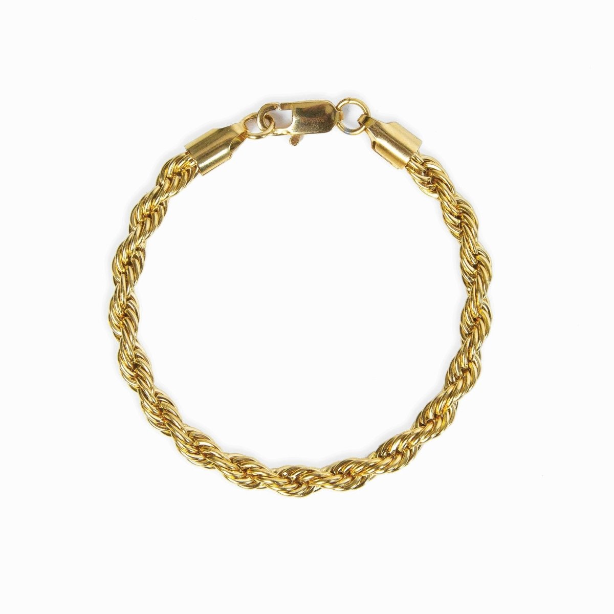 Pulsera de cordón Baiano bañada en oro de 18 quilates