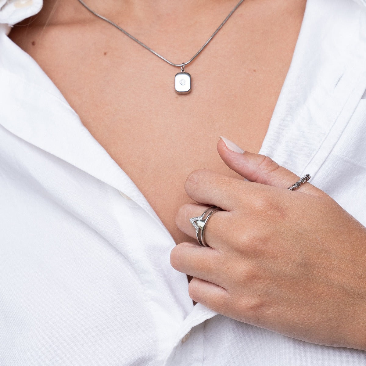 Collar colgante Shine - Plata