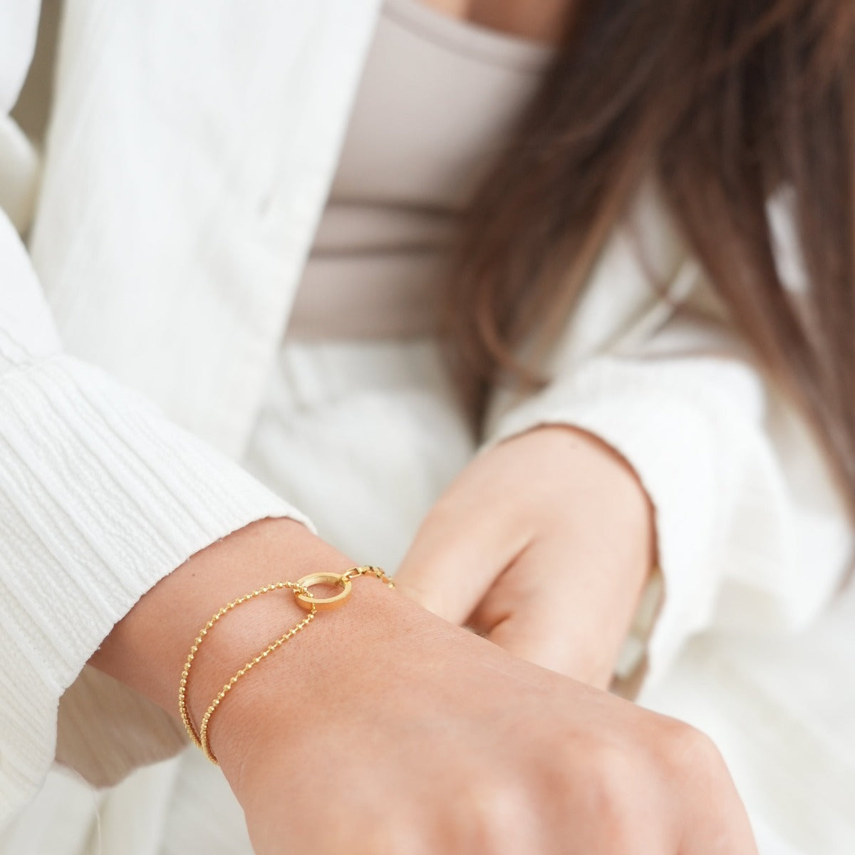 Pulsera Une bañada en oro de 18k