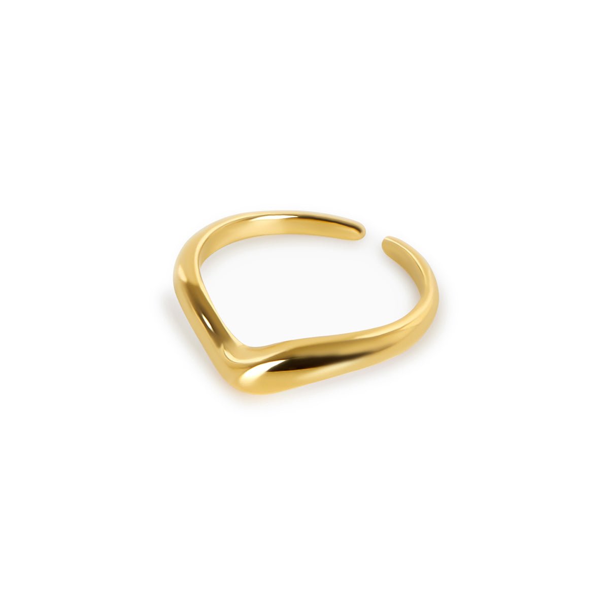 Anillo Aspen bañado en oro de 18 quilates 