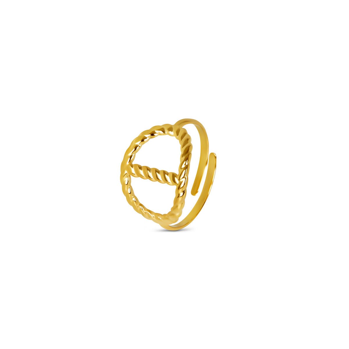 Anillo Éclat ajustable bañado en oro de 18 k