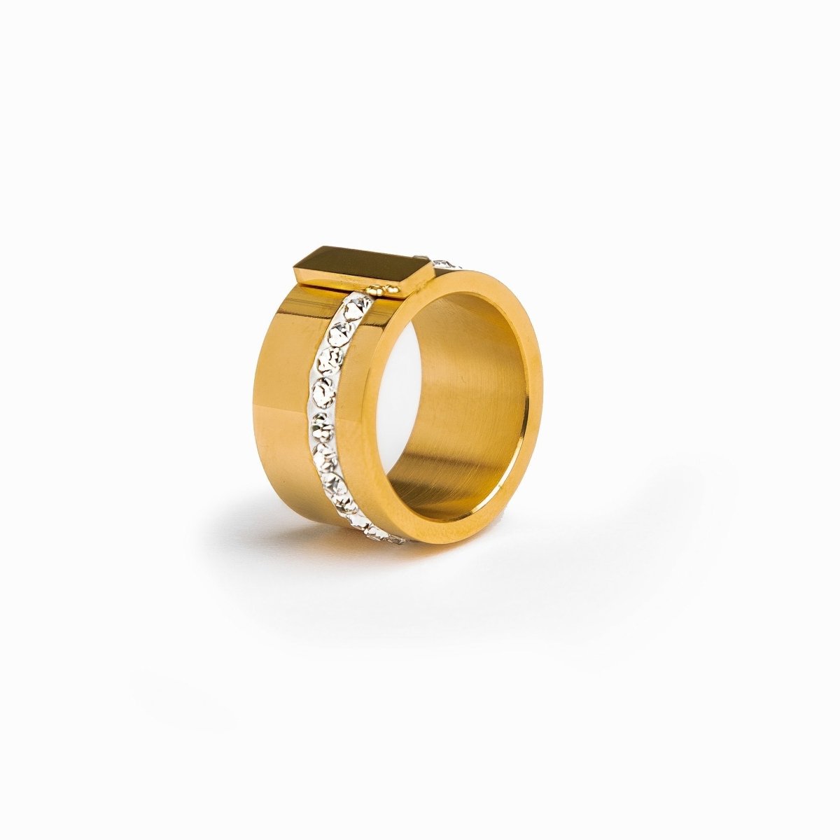 Anillo Revyora Liguria bañado en oro de 18 quilates