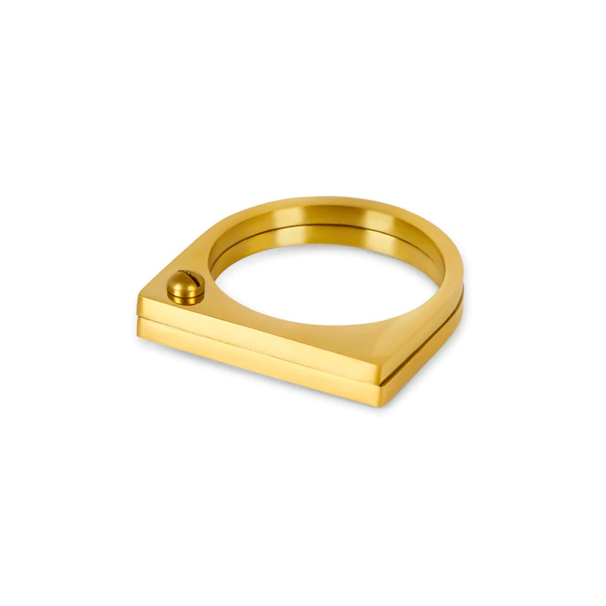 Anillo de rosca bañado en oro de 18k