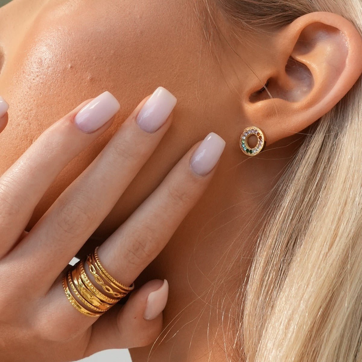 Anillo Royale ajustable bañado en oro de 18 k