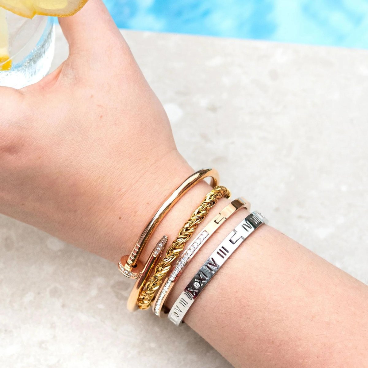 Pulsera de números romanos - Plata