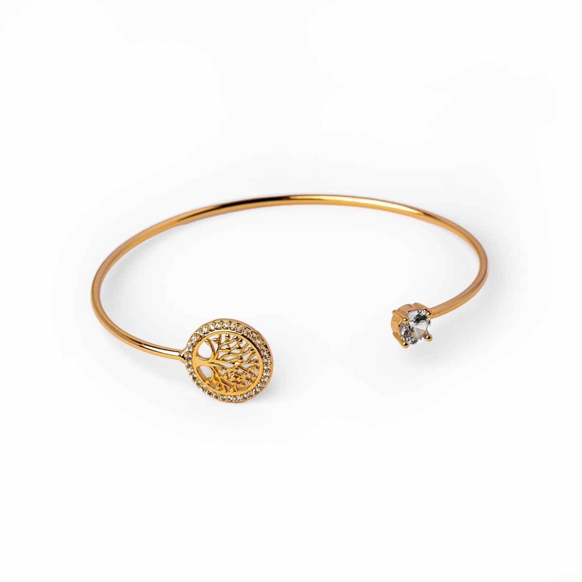 Pulsera Árbol de la Vida bañada en oro de 18 quilates