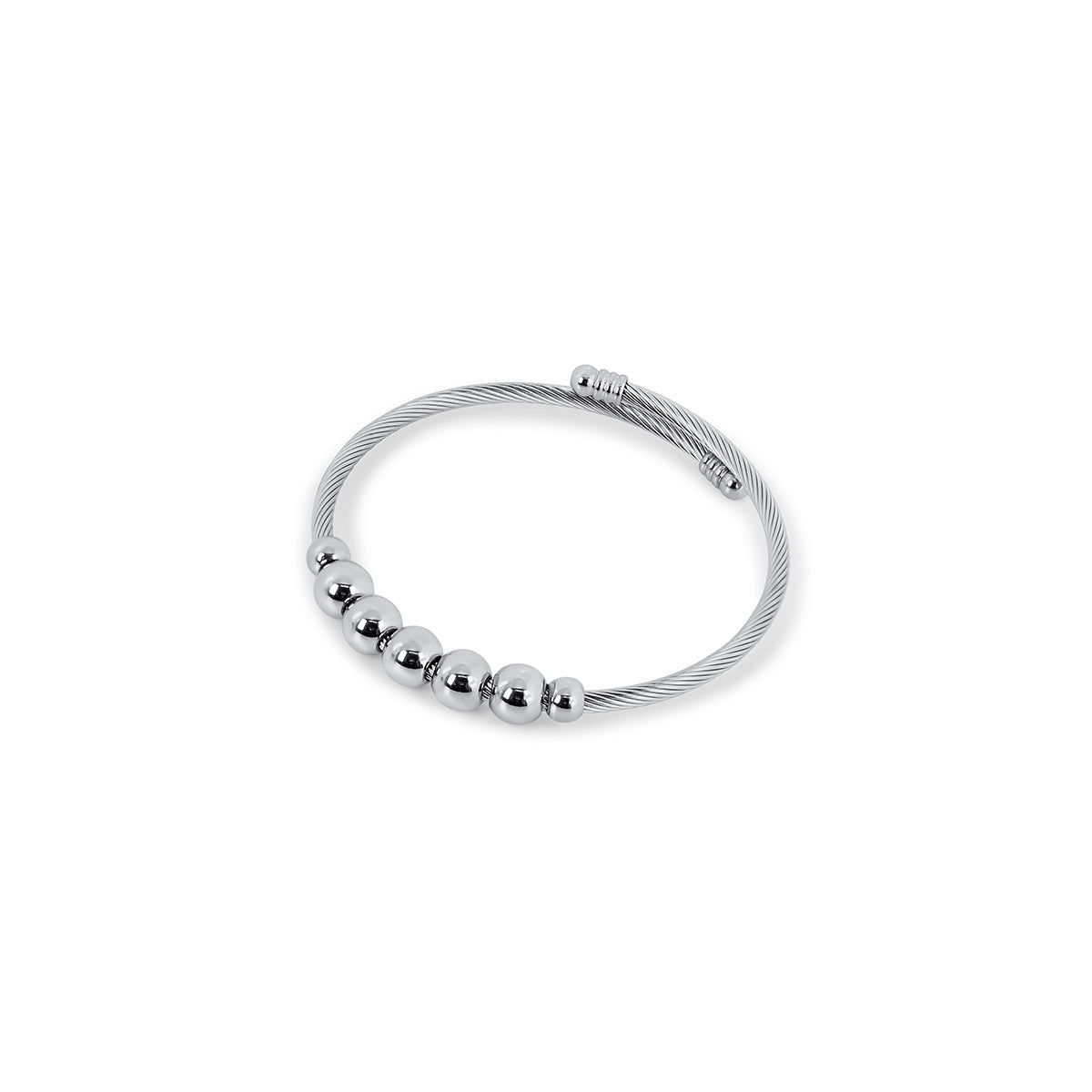 Pulsera ajustable antiestrés - Plata