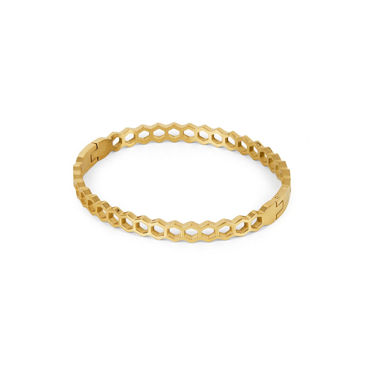 Pulsera de Panal bañada en oro de 18 quilates