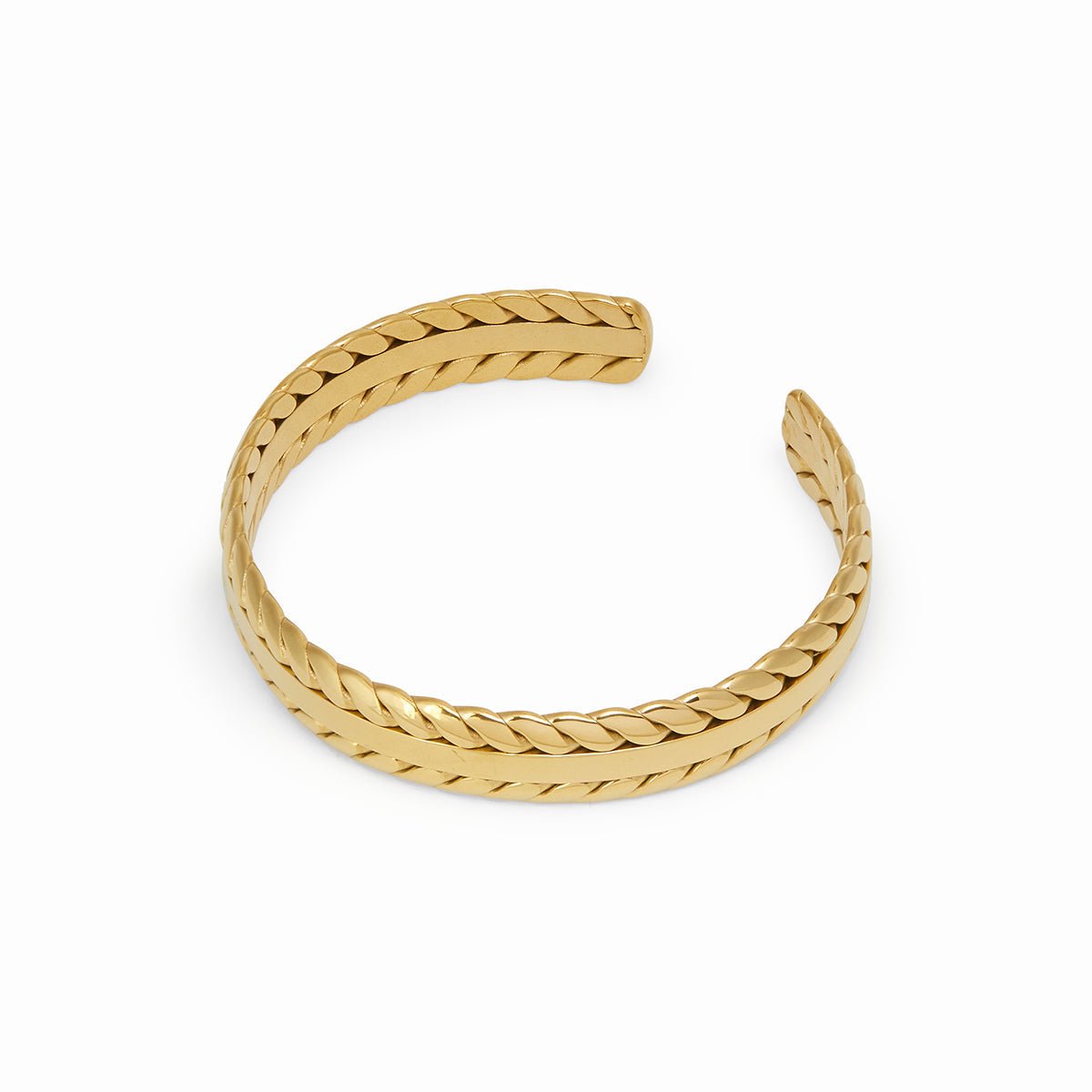 Pulsera de hoja de oro bañada en oro de 18 quilates 