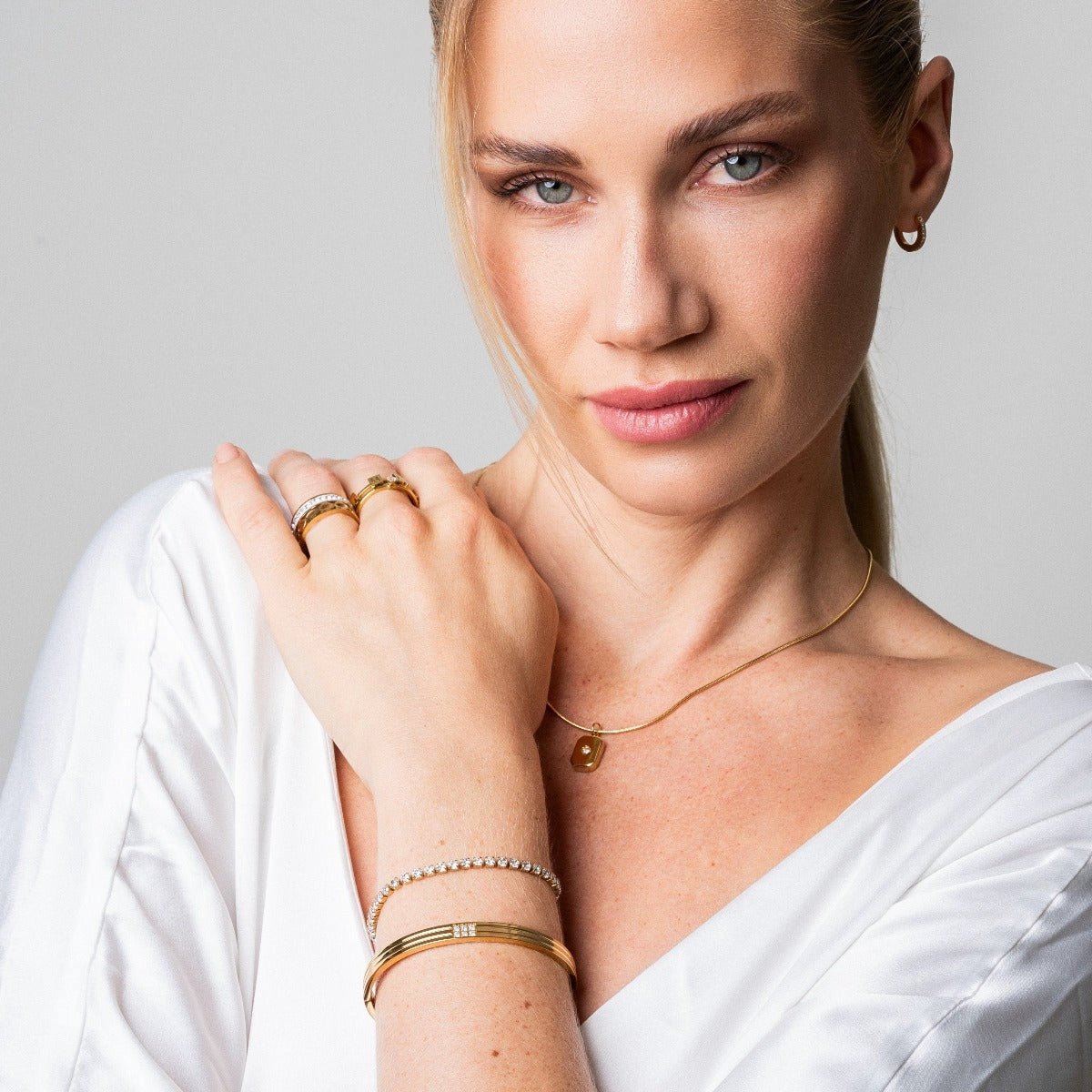 Pulsera Hanna bañada en oro de 18 quilates