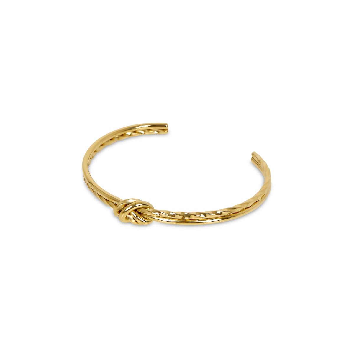 Pulsera de Nudo Retorcido Bañada en Oro de 18k