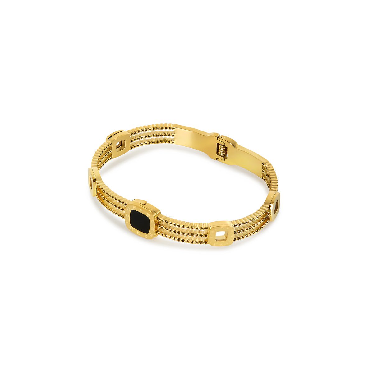 Pulsera de Ónix Verano Bañada en Oro de 18k
