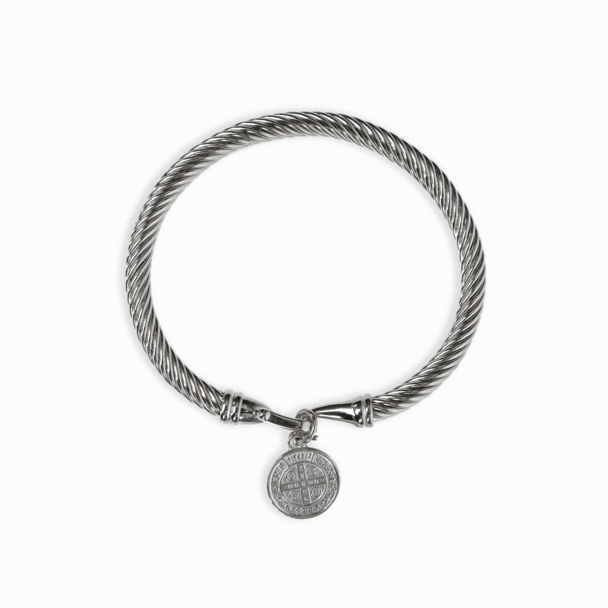 Pulsera colgante de San Benito - Plata