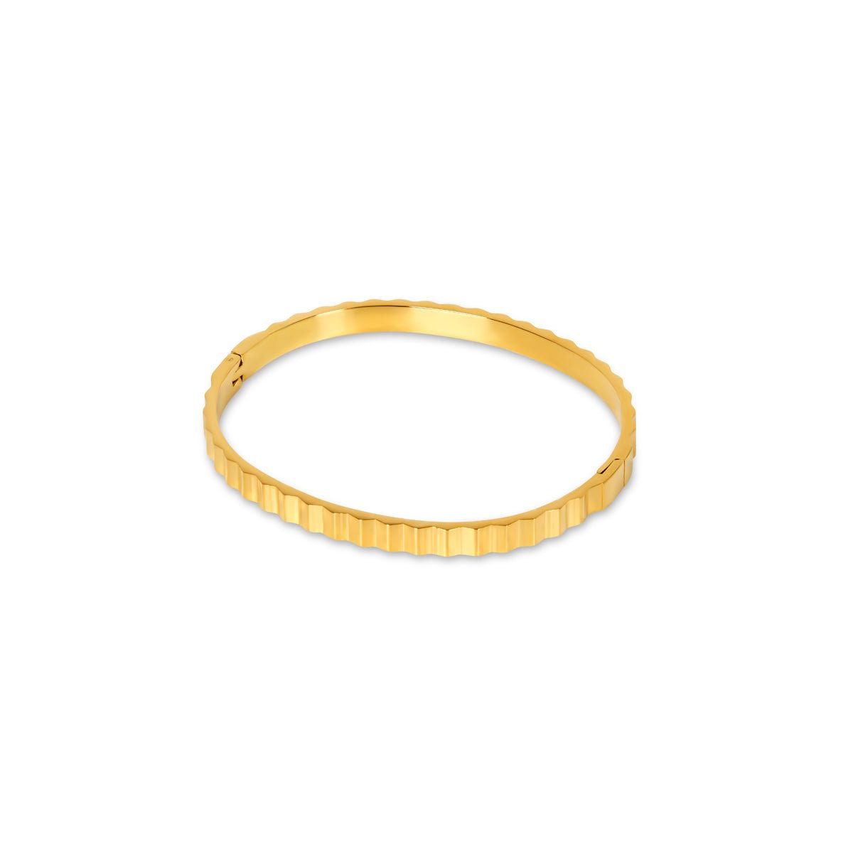 Pulsera Ondulada Chapada en Oro de 18k